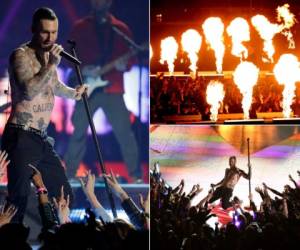 La banda estadounidense Maroon 5 se robó el corazón de los miles de presentes en el Mercedes Benz Stadium en el show del medio tiempo del Super Bowl 53. (Fotos: AP / AFP)