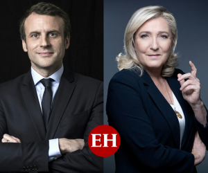 Macron, en el poder desde 2017, logró casi un 28% de votos, seguido de Le Pen (alrededor de 25%).