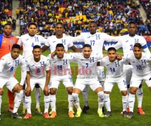 La Selección de Honduras durante el duelo amistoso ante Ecuador en los Estados Unidos.