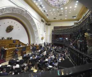 Vista general de la Asamblea Nacional de Venezuela durante una sesión especial en Caracas