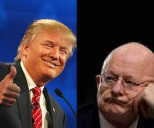 Donald Trump, presidente electo de los Estados Unidos y James Clapper, director de Inteligencia norteamericana (Foto: Agencias / EL HERALDO Honduras / Noticias del Mundo / Noticias de Estados Unidos)