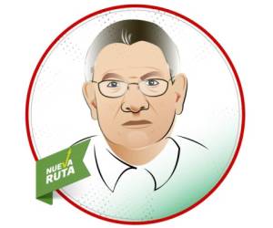 Esdras Amado López es el candidato presidencial del partido Nueva Ruta para las elecciones generales de 2021. Ilustración: Jorge Izaguirre / EL HERALDO.