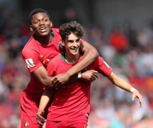 Con una anotación del delantero Trincao ganó Portugal. Foto: Cortesía Twitter Portugal FC