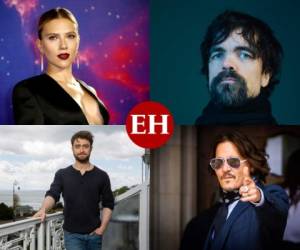 Scarlett Johansson, Peter Dinklage, Daniel Radcliffe y Johnny Depp están en la lista. Fotos: Archivo agencias.