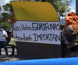 La comunidad garífuna exige la liberación de Alberth Sneider Centeno, Milton Joel Martínez Álvarez, Suami Aparicio Mejía y Alber Sentana Thomas.