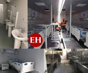 La instalación de los hospitales móviles sigue avanzando. Inversión Estratégica de Honduras (Invest-H) compartió imágenes del proceso.