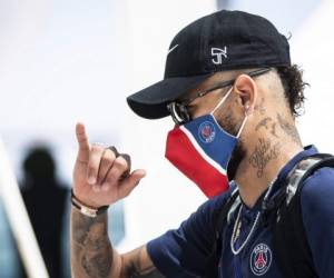 El astro brasileño Neymar está de vuelta en el equipo del Paris Saint-Germain para el partido de la Ligue 1 contra su archirrival Marsella. Foto: Agencia AFP.