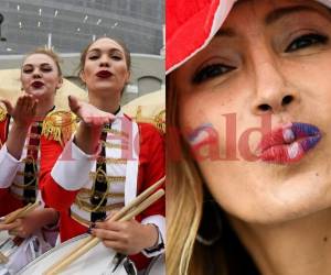 Las guapas francesas llegaron para apoyar a la Selección de Francia que se enfrenta a Perú. Foto: Agencia AFP