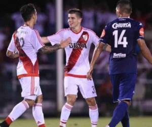 Los jugadores de River celebran la anotación ante Motagua.