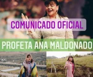 Tras varios meses ausente en las redes sociales, la líder religiosa Ana Maldonado reapareció en un video que la muestra muy relajada, feliz y lista para volver a predicar la palabra de Dios. La profeta aprovechó para confirmar su proceso de divorcio con el pastor Guillermo. Fotos: Instagram