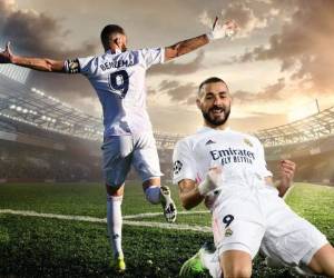 Karim Benzema no anotó ayer, sin embargo, sigue liderando como máximo anotador de la campaña. ILUSTRACIÓN: EL HERALDO/AFP/Canva