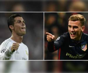 Cristiano Ronaldo y Antoine Griezmann disputaron el derbi de Madrid en La Liga de España. (Foto: Agencias / Noticias El Heraldo / El Heraldo Honduras / Deportes El Heraldo)