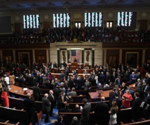 La Cámara Baja aprobó el marte 18 de diciembre los cargos contra el presidente Donald Trump. Foto: AFP.