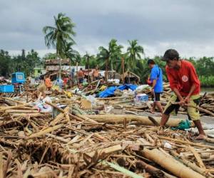 El tifón entró por Sorgoson, en el sur de Luzón, la isla más grande de Filipinas, donde viven 49 millones de personas. Foto: AFP