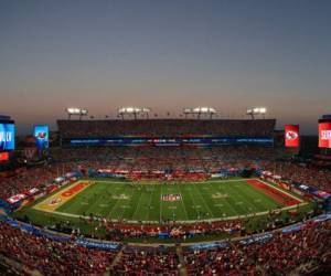 Una vista general antes del Super Bowl LV entre los Kansas City Chiefs y los Tampa Bay Buccaneers en el Raymond James Stadium. Foto: AFP
