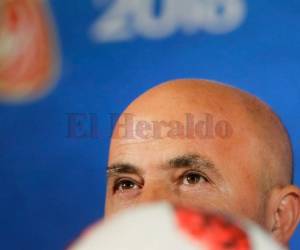 Jorge Sampaoli en la conferencia de prensa tras el Francia 4-3 Argentina. Foto: Agencia AP