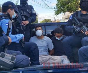 Hasta el momento, las autoridades no ha revelado la identidad de las personas detenidas. Fotos: Estalin Irías/EL HERALDO.