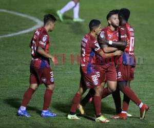 Las Águilas Azules cerraron el Apertura 2021 con un triunfo sobre el Honduras Progreso, pero no les bastó para clasificar a semifinales. Foto: Johny Magallanes | EL HERALDO