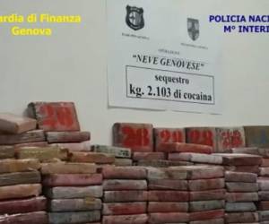 El cargamento fue interceptado en Italia por la policía que remplazó la droga con sal de manera de engañar a los responsables del contrabando en su destino final.