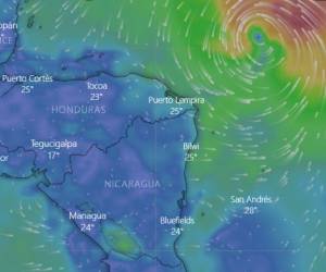 Se espera que la tormenta tropical Ian se encuentre a 400 kilómetros de Guanaja, Islas de la Bahía en horas de la mañana del lunes 26 de septiembre.