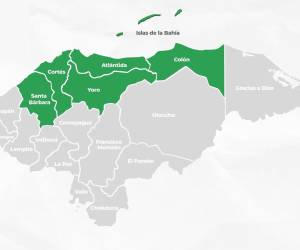 Cortés, Atlántida, Colón, Islas de la Bahía, Santa Bárbara y Yoro son los departamentos en alerta.