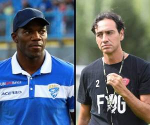 David Suazo fue delantero de Inter y jugó el clásico lombardo ante Nesta cuando era defensa del Milán. Ahora comienzan su carrera de entrenadores en Brescia y Perugia respectivamente.