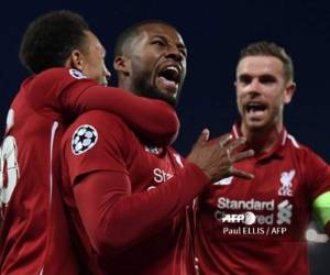 Wijnaldum que ingresó de cambio para el Liverpool anotó un doblete ante el Barcelona. Foto:AFP