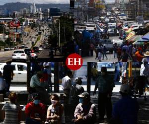 Este lunes 21 de septiembre la circulación de los hondureños se define por las terminaciones de sus identidades en 0 y 1, es decir dos dígitos por día, algo que no se veía desde semanas atrás a causa de la pandemia del coronavirus. Foto: Johny Magallanes/EL HERALDO.
