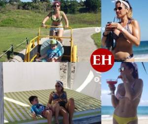 Luego de un semestre difícil, Jonathan Rougier decidió gozar junto a su familia de las hermosas playas hondureñas para poder aclarar las ideas para el 2020. Fotos: Instagram.