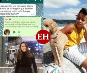 La joven hondureña recibió un mensaje telefónico de su hijo que le preguntaba si podía enviarles cartas de motivación a los enfermos.