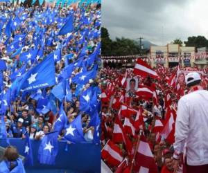 La muralla azul de los nacionalistas se mide este domingo ante los seguidores de la Alianza de Oposición. (Foto: El Heraldo Honduras/ Noticias Honduras hoy)