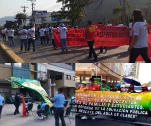 La marcha concluyó en la Plaza Central de la capital en donde se leyeron las exigencias de los trabajadores. Fotos: Cortesía