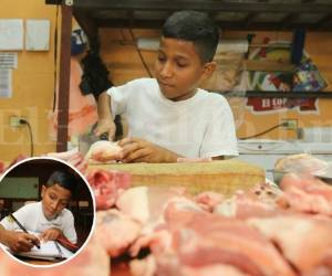 Carlitos acude al negocio de su papá cuando no tiene tareas escolares pendientes. Foto David Romero/EL HERALDO