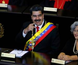 El presidente de Venezuela, Nicolás Maduro, dio un discurso el jueves en Tribunal Supremo de Justicia. Foto AP