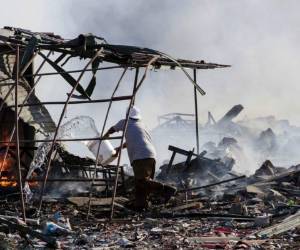 El mercado de fuegos artificiales de San Pablito, al norte de la Ciudad de México, era considerado por las autoridades estatales como el más seguro de América Latina. Foto: AFP