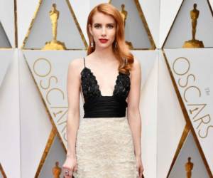 El desfile por la alfombra roja levanta casi más expectación que la propia ceremonia. Emma Roberts deslumbró con su hermoso vestido. Foto AFP