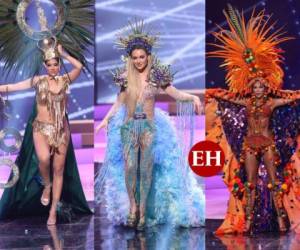 Este jueves, las concursantes de Miss Universo 2021 desfilaron en traje típico en el Seminole Hard Rock Hotel & Casino en Hollywood, Florida. Así lucieron... Fotos AFP