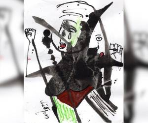 “Llanto de palestinas coléricas”, 2023. La vigencia de su compromiso político con los humillados de la tierra lo sostuvo hasta su muerte.