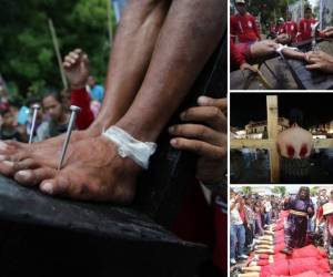 El Viernes Santo los católicos conmemoran el paso de Jesús por Jerusalén con la cruz a cuestas. A nivel mundial se recrean las estaciones que marcaron su dolor, pero en países como Filipinas, México, El Salvador y España se lo toman muy en serio y viven en carne propia la Pasión de Jesús al realizar los vía crucis con dolor real en Semana Santa. ¡Aquí te mostramos las fotos! (Fotos: AP/AFP)