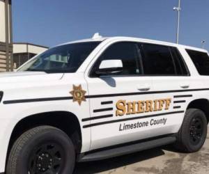 Coche patrulla del sheriff de Limestone. Foto Twitter