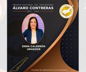 Enma Calderón Umanzor será galardonada con el premio Álvaro Contreras.
