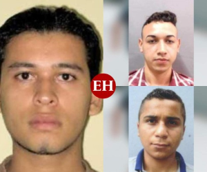 En el collage aparecen de izquierda a derecha el inspector Josué de Jesús Perdomo Ordóñez y los agentes Edgar Misael Velásquez y Erick Xavier Velásquez Carmona.