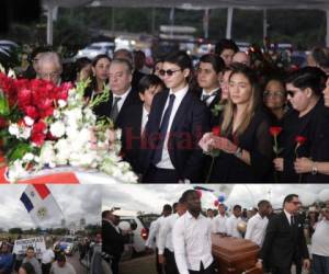 Los restos del empresario José Rafael Ferrari fueron sepultados la tarde de este viernes 14 de diciembre de 2018 en el cementerio Jardines de Suyapa. En las imágenes se puede observar parte de los actos realizados previo al entierro.