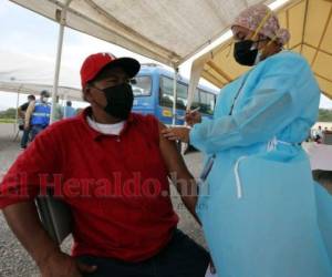 La campaña de inmunización también se está desarrollando en sectores como Tela y Comayagua. FOTO: David Romero/EL HERALDO