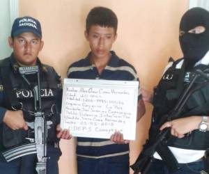 La Policía Nacional detuvo al sospechoso en San Jerónimo, Comayagua, zona central de Honduras.