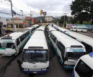 El paro de transporte había sido anunciado desde la semana anterior en toda Honduras. Foto: EL HERALDO