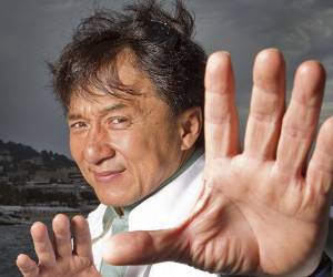 Actor Jackie Chan poses for portraits at the American Pavilion during the 65th international film festival, in Cannes, southern France, Saturday, May 19, 2012. (AP Photo/Joel Ryan)