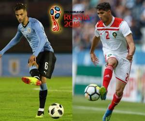 Rodrigo Bentancur Colmán de Uruguay y Achraf Hakimi Mouh de Marruecos entre lo más destacados. Foto:AFP