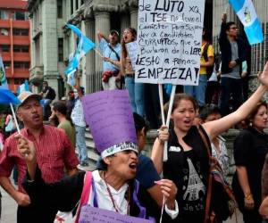 Las protestas en Guatemala han sido fundamentales para empujar las investigaciones contra la corrupción. Foto: Agencia AFP