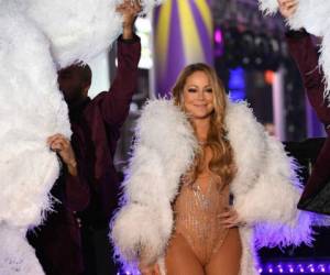 Mariah Carey durante su presentación en enero de 2017. Foto AFP